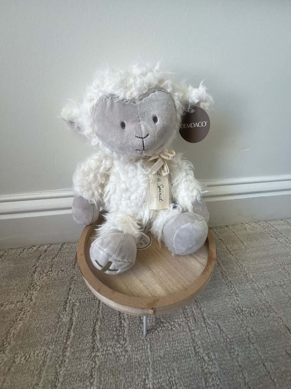 DEMDACO Fruits of the Spirit Lamb Sheep Small Plush Stuffed Animal Toy